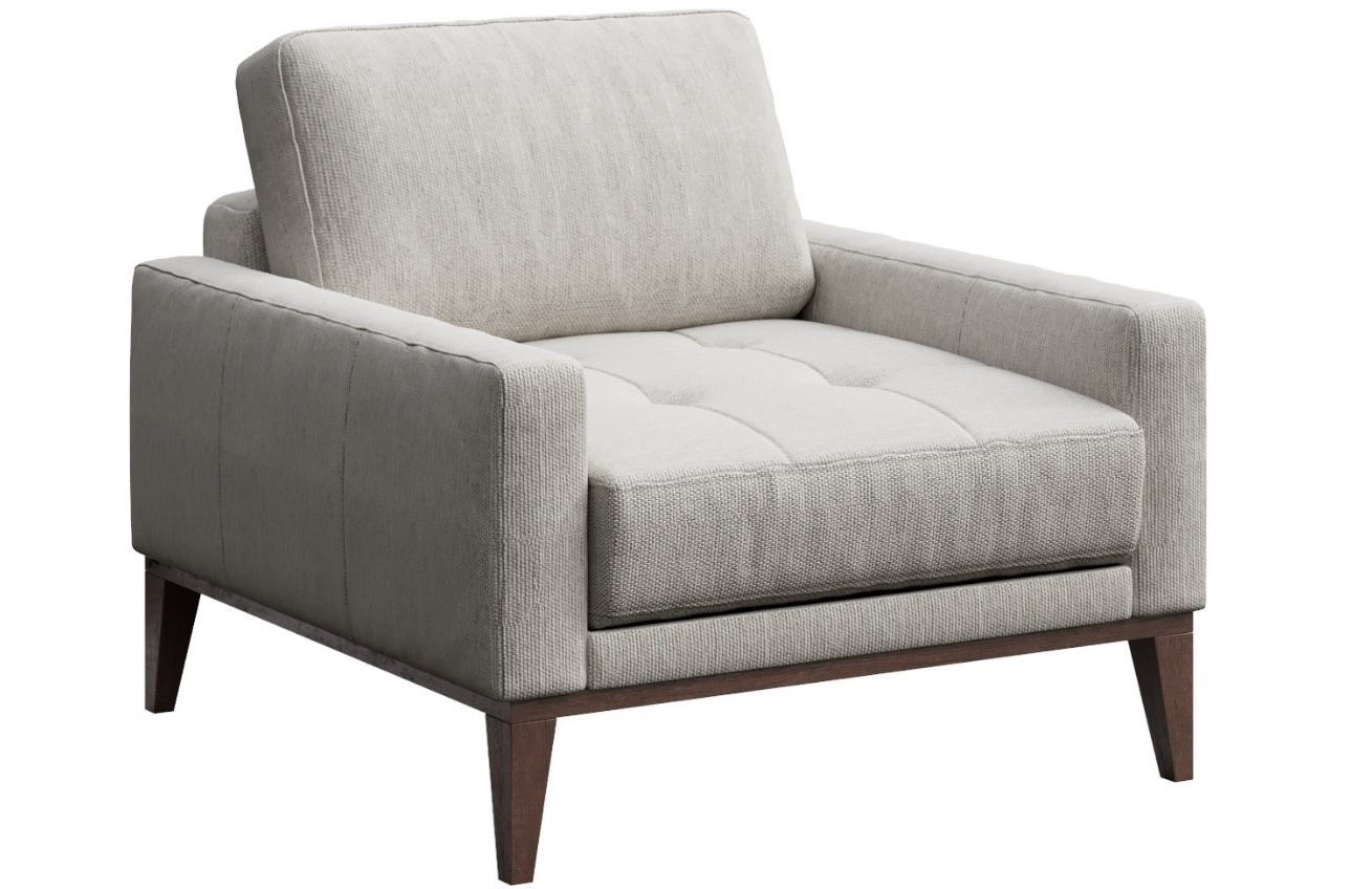 Mesonica Světle šedé čalouněné křeslo Musso Tufted