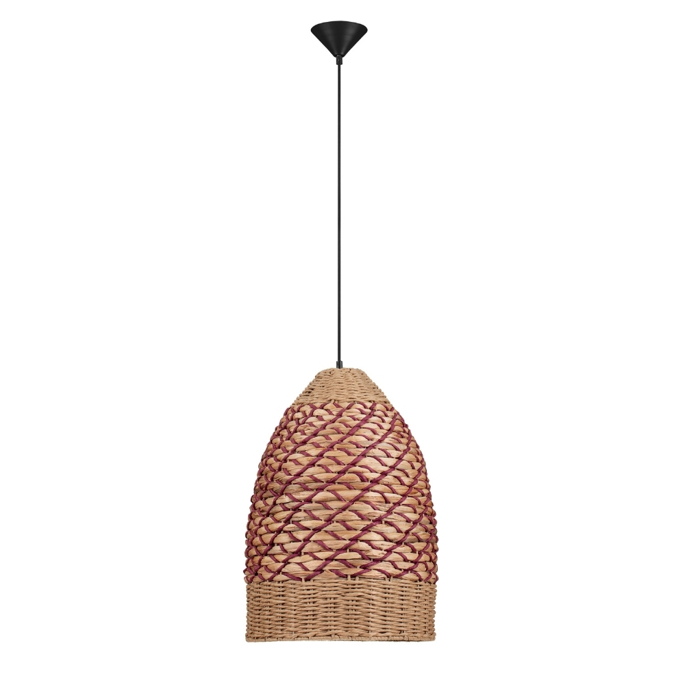 Červené závěsné světlo Nova Luce Mapi 37 cm