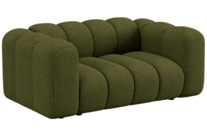 Micadoni Zelená bouclé dvoumístná pohovka Lupine 170 cm