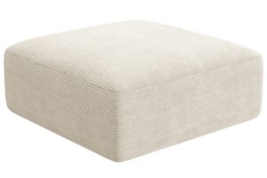 Cosmopolitan Design Krémově bílá manšestrová podnožka Campi 90 x 90 cm