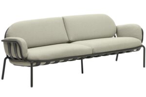 Kave Home Béžovo-šedá zahradní pohovka Joncols 224 cm