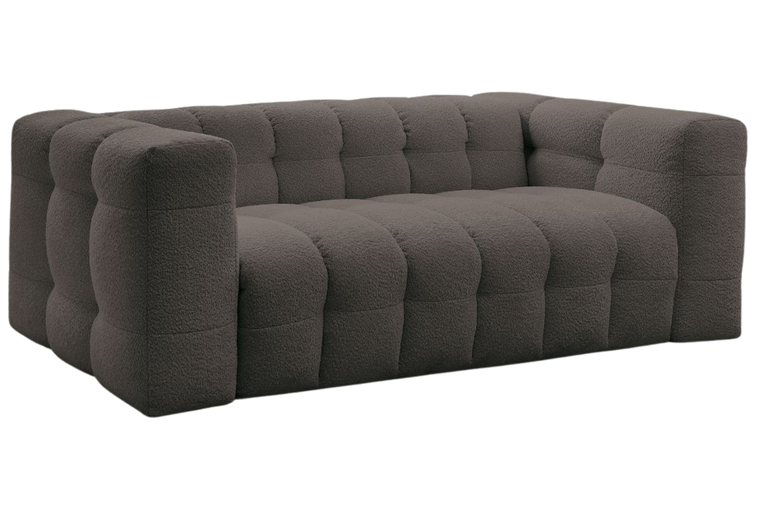 Bobochic Paris Hnědá bouclé rozkládací pohovka Cloud 228 cm