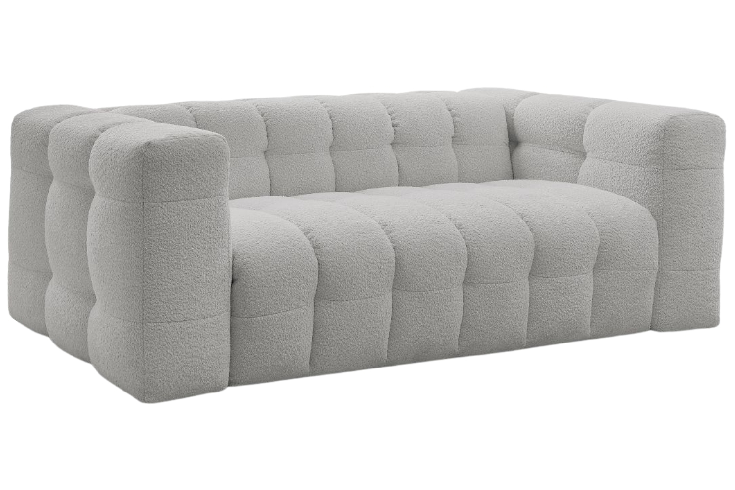 Bobochic Paris Světle šedá bouclé rozkládací pohovka Cloud 228 cm