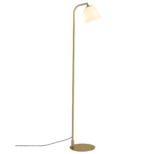 Halo Design Bílá skleněná stojací lampa Room 49