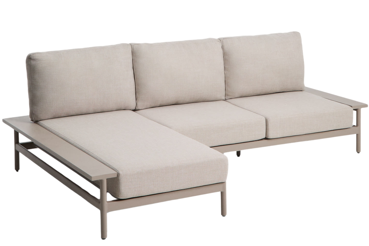 Kave Home Béžová zahradní rohová pohovka Vathi 250 cm