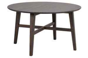 Rowico Tmavě hnědý dubový konferenční stolek FILIPPA ⌀ 90 cm