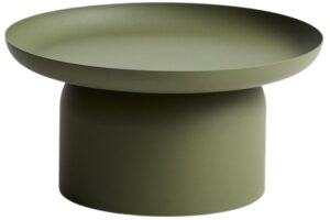 Kave Home Zelený kovový zahradní stolek Arcola Ø 70 cm