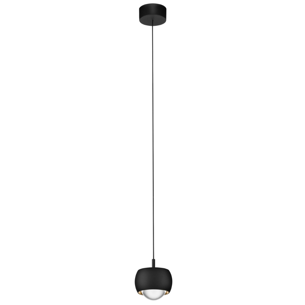 Nova Luce Černé závěsné LED světlo Conga 10 cm