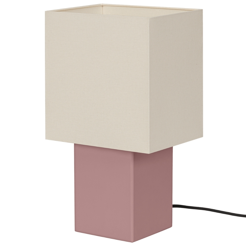 noo.ma Světle fialová dřevěná stolní lampa Zam