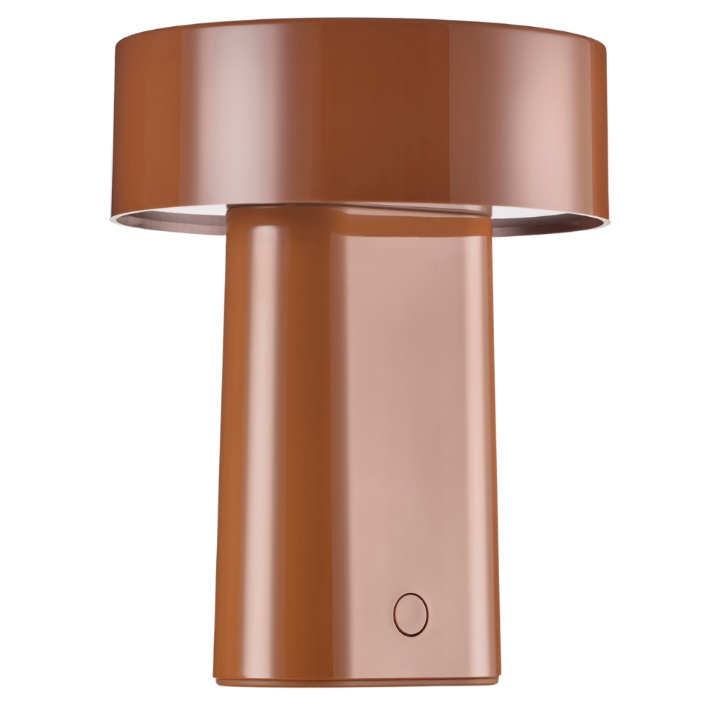 Zone Denmark Hnědá plastová nabíjecí stolní LED lampa Oblong