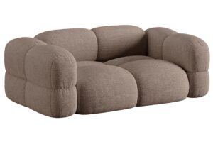 Cosmopolitan Design Světle hnědá trojmístná pohovka Loretto 210 cm