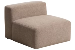 Kave Home Hnědé křeslo Blok 100 cm
