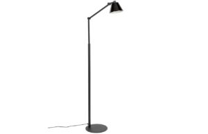 Zuiver Černá kovová stojací lampa LUB
