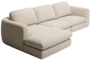 Kave Home Béžová čalouněná rohová pohovka Vera 322 cm