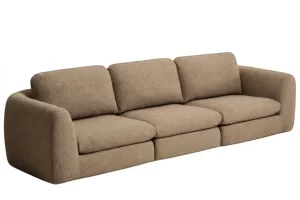 Kave Home Hnědá čtyřmístná pohovka Vera 320 cm