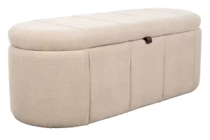 Zuiver Béžová čalouněná lavice PUFFY 120 cm