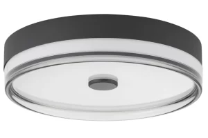 Nova Luce Černé kovové stropní LED světlo Helios 40 cm