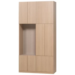 WOOOD Dřevěná skříň Build 215 x 108 cm s dubovým dekorem