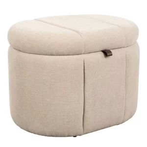 Zuiver Béžový čalouněný taburet PUFFY 60 x 44 cm