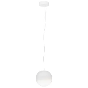 Nova Luce Bílé skleněné závěsné LED světlo Bolita 20 cm