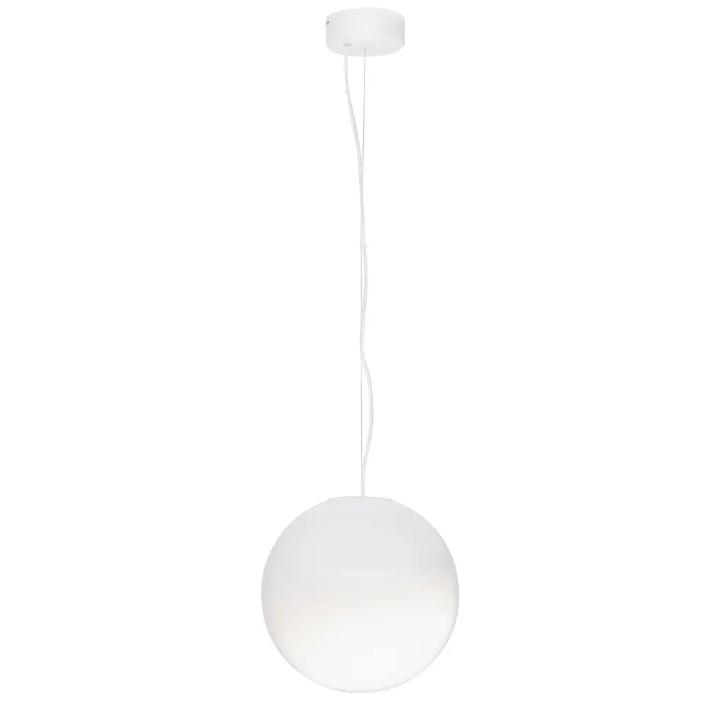 Nova Luce Bílé skleněné závěsné LED světlo Bolita 30 cm