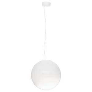 Nova Luce Bílé skleněné závěsné LED světlo Bolita 40 cm
