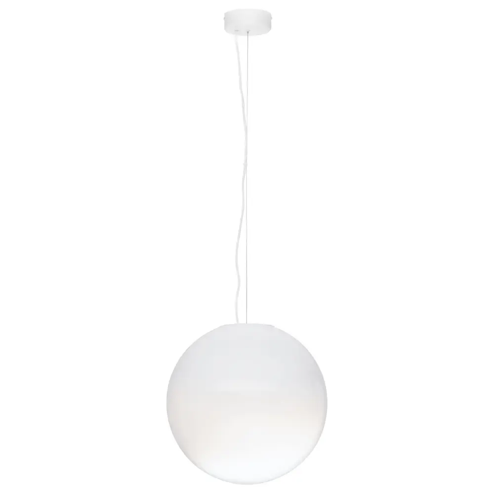 Nova Luce Bílé skleněné závěsné LED světlo Bolita 40 cm