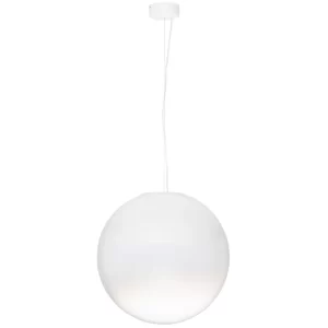 Nova Luce Bílé skleněné závěsné LED světlo Bolita 50 cm