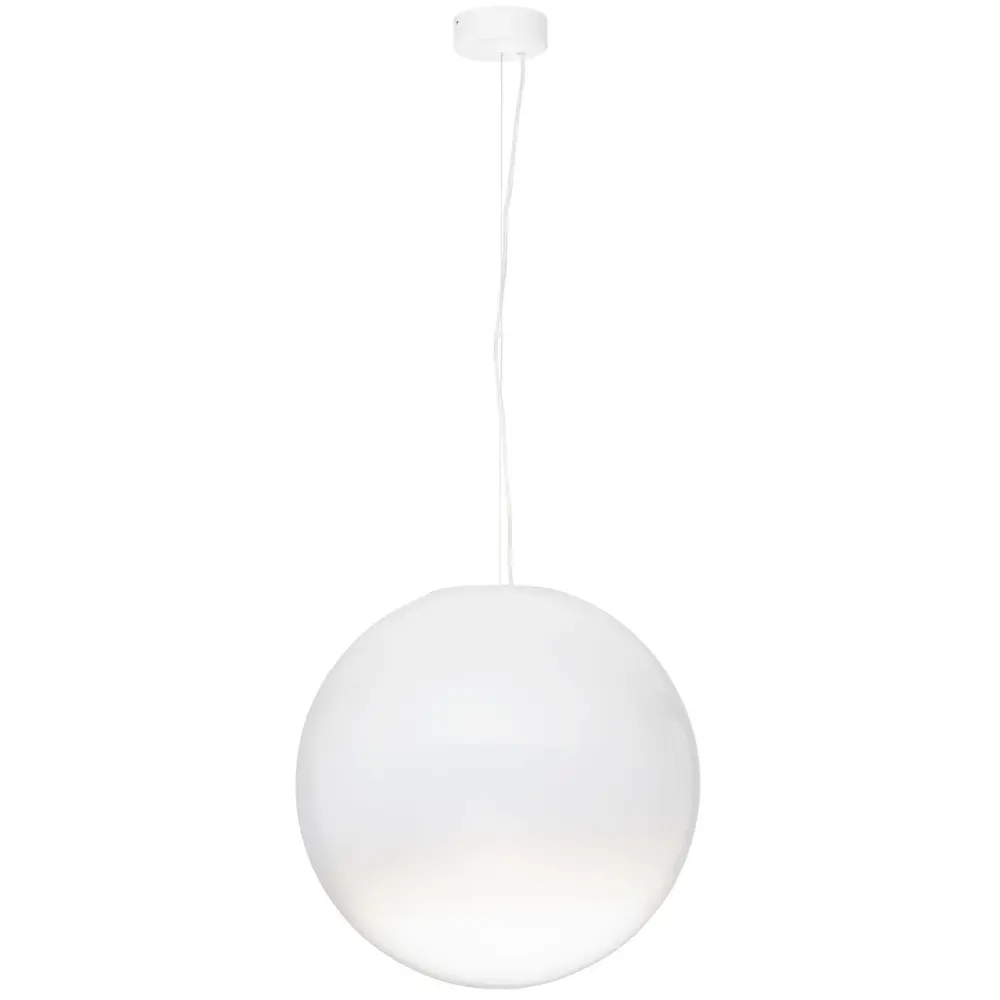 Nova Luce Bílé skleněné závěsné LED světlo Bolita 50 cm