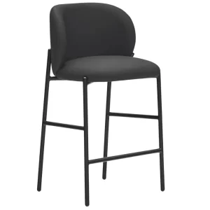 Teulat Černá koženková barová židle Mogi 63 cm
